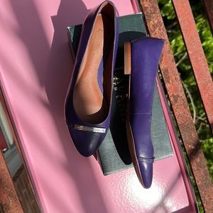 NEW!l Ralph Lauren Leather Round Toe Ballet
